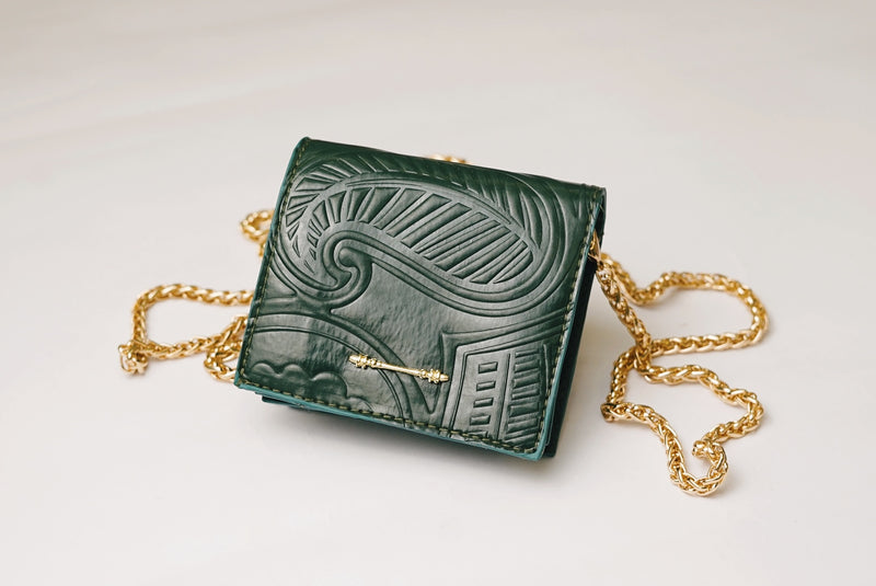 GREEN OKHTEIN WALLET BAG