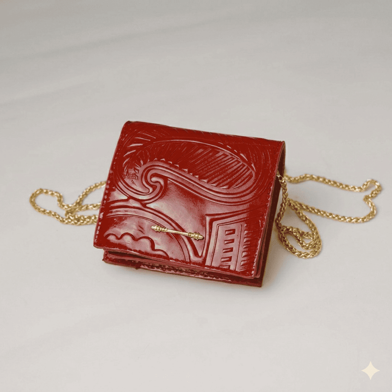 RED OKHTEIN WALLET BAG