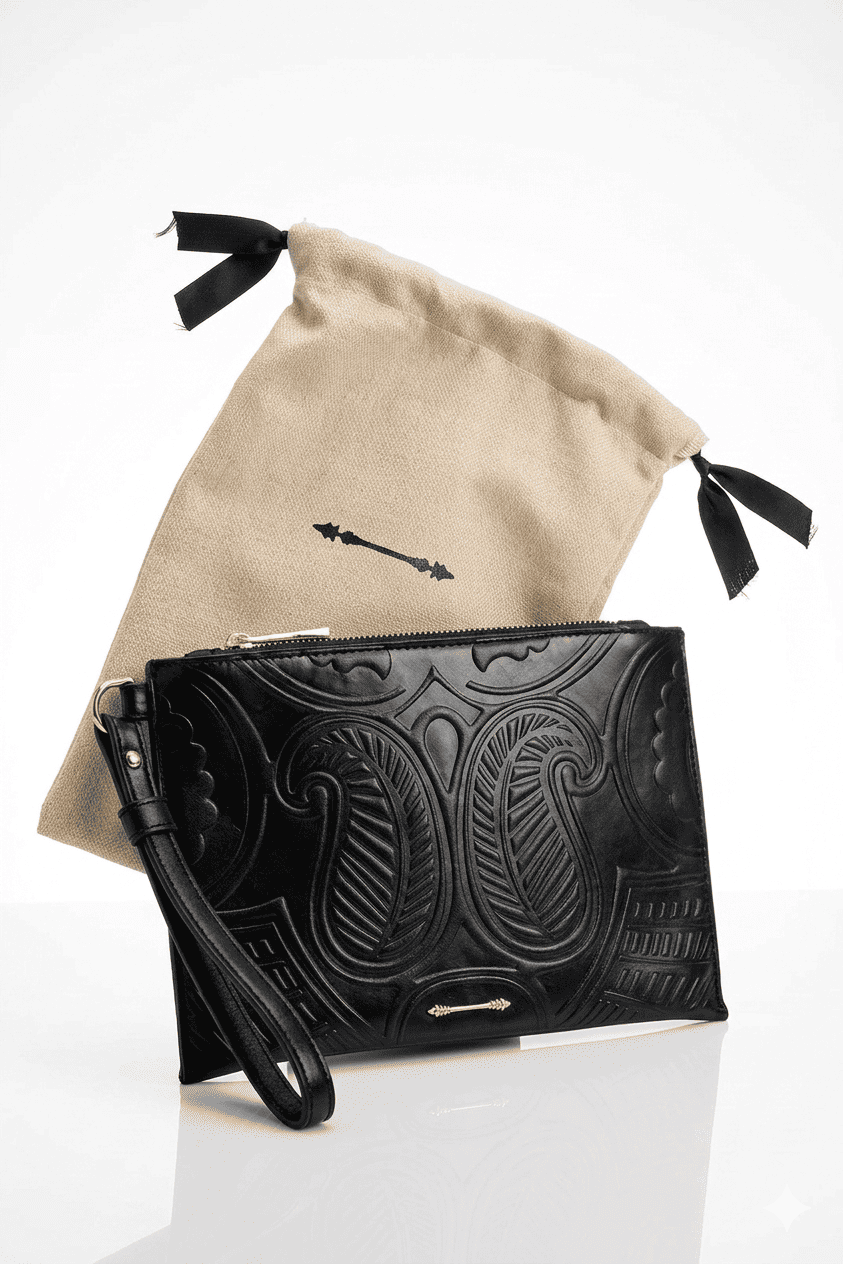 PREMIUM BLACK OKHTEIN CLUTCH