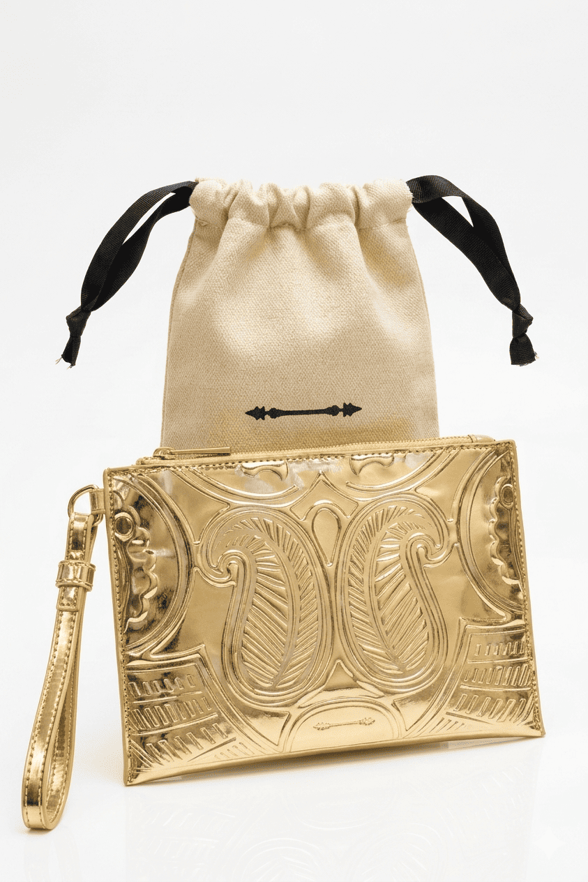 PREMIUM BOLD GOLD OKHTEIN CLUTCH