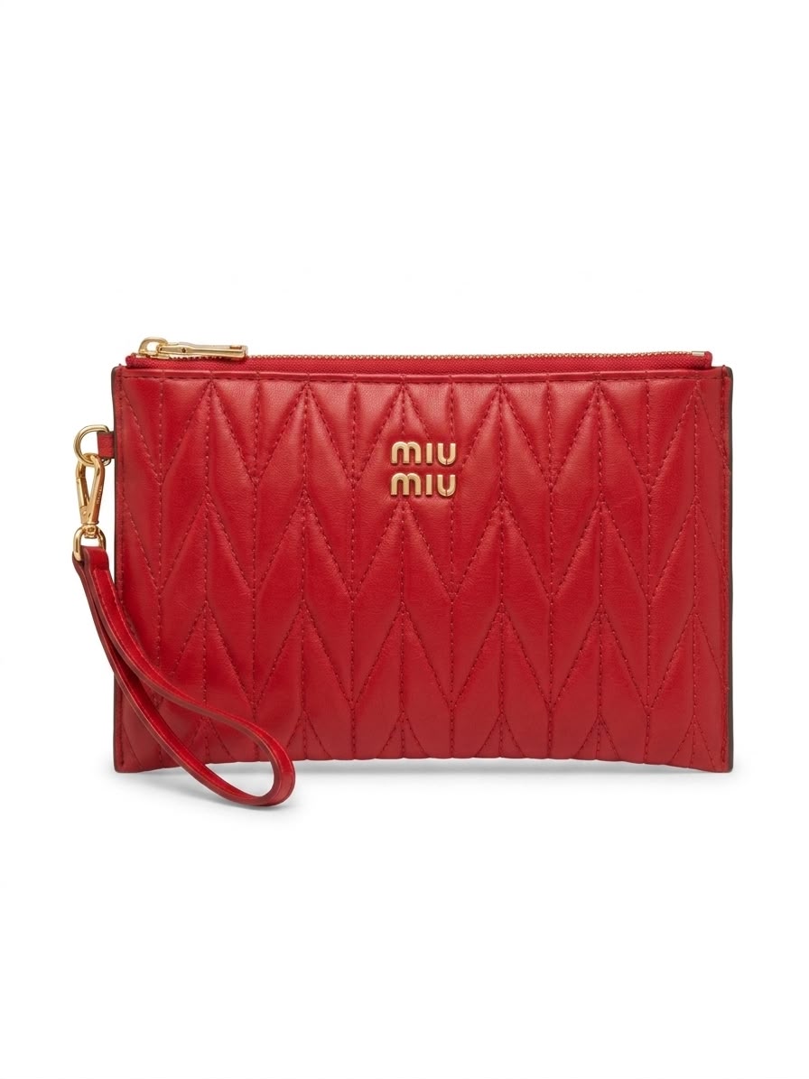 RED MIU MIU CLUTCH