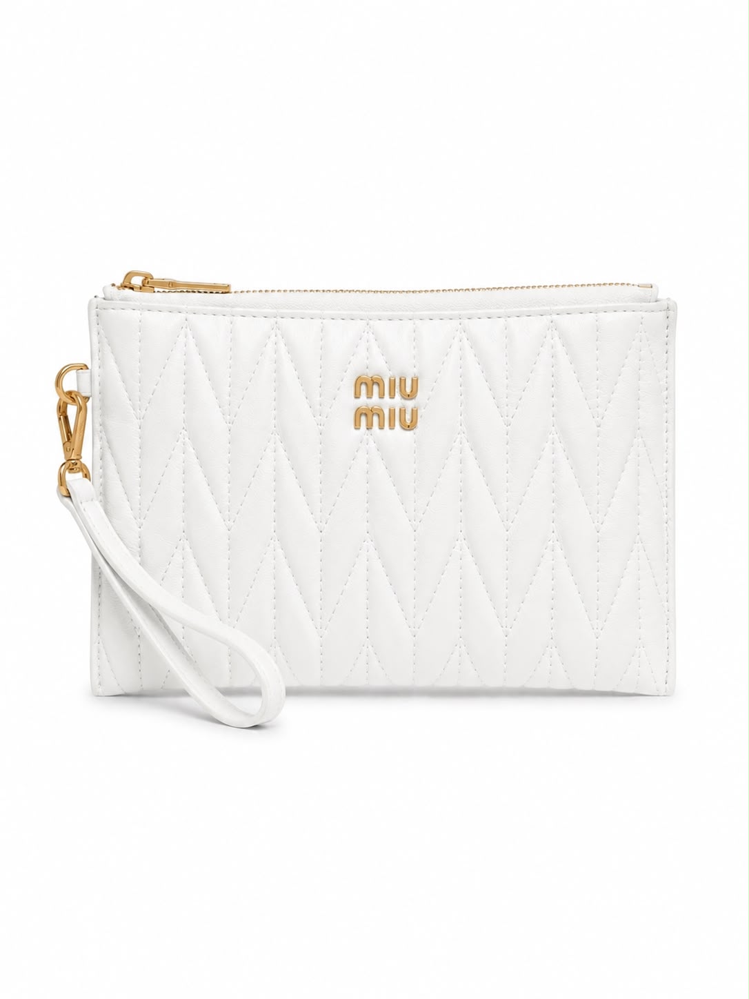 WHITE MIU MIU CLUTCH